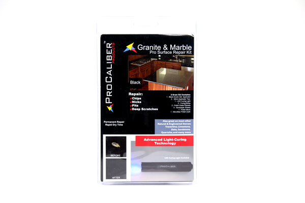 Pits / Chips: Black Granite and Marble Repair Kit (black gel)