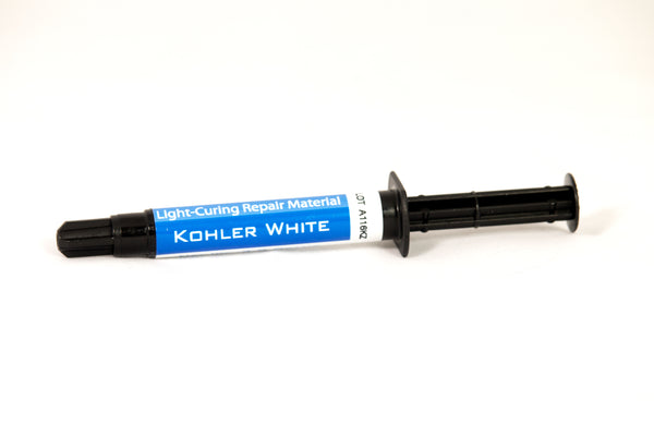 Sink, Tub, Tile and Toilet Chip & Nick Repair 3-GM Syringe - Kohler White LCA Gel